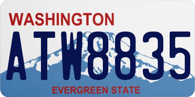 WA license plate ATW8835