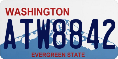 WA license plate ATW8842