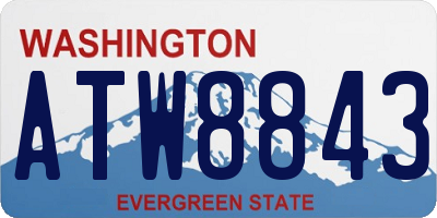WA license plate ATW8843