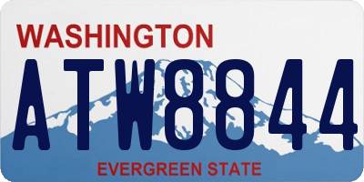 WA license plate ATW8844