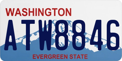 WA license plate ATW8846