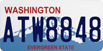 WA license plate ATW8848