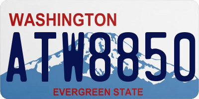 WA license plate ATW8850