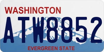 WA license plate ATW8852