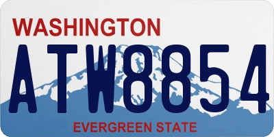WA license plate ATW8854