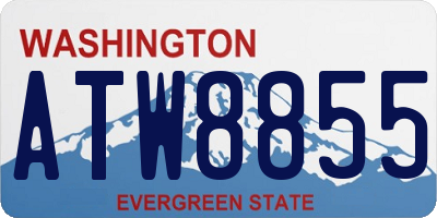 WA license plate ATW8855