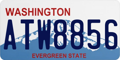 WA license plate ATW8856
