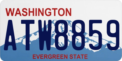 WA license plate ATW8859
