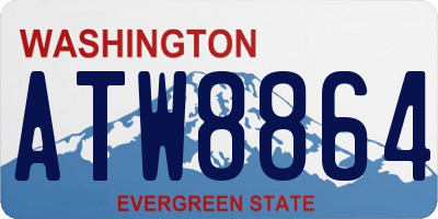 WA license plate ATW8864