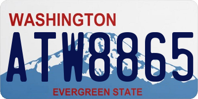 WA license plate ATW8865