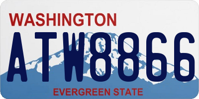 WA license plate ATW8866