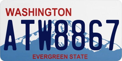 WA license plate ATW8867