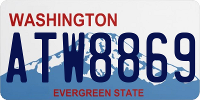 WA license plate ATW8869