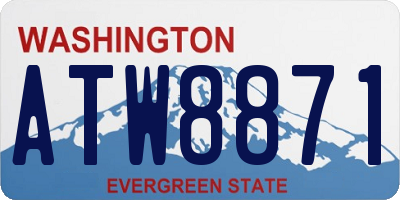 WA license plate ATW8871