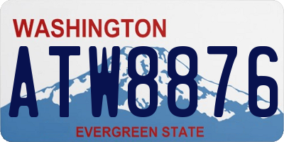 WA license plate ATW8876