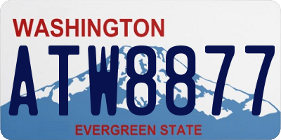 WA license plate ATW8877