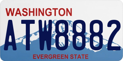 WA license plate ATW8882