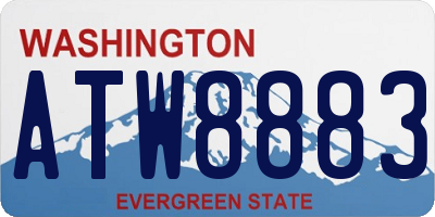 WA license plate ATW8883