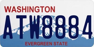 WA license plate ATW8884