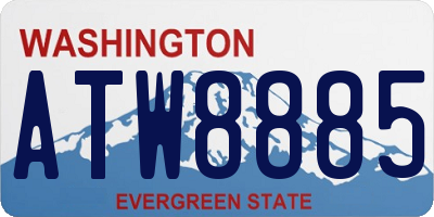 WA license plate ATW8885