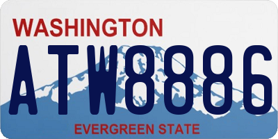 WA license plate ATW8886