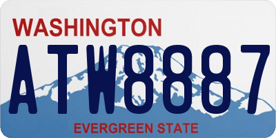 WA license plate ATW8887