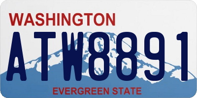 WA license plate ATW8891