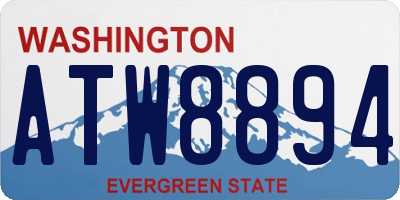 WA license plate ATW8894