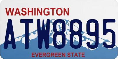 WA license plate ATW8895