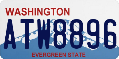 WA license plate ATW8896