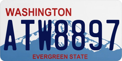 WA license plate ATW8897