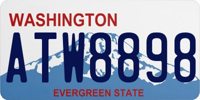 WA license plate ATW8898