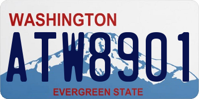 WA license plate ATW8901