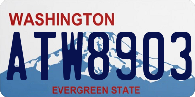 WA license plate ATW8903