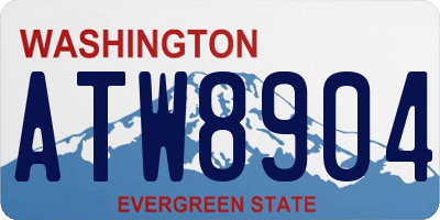 WA license plate ATW8904