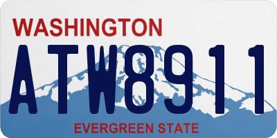 WA license plate ATW8911