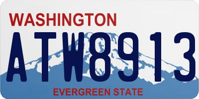 WA license plate ATW8913