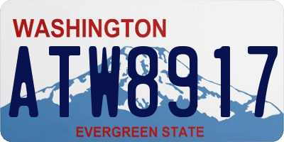 WA license plate ATW8917