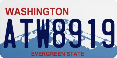 WA license plate ATW8919