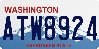 WA license plate ATW8924