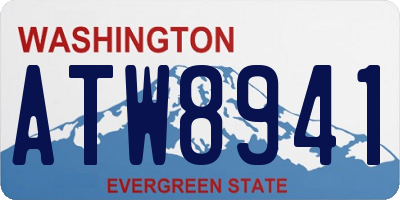 WA license plate ATW8941