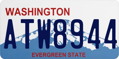 WA license plate ATW8944