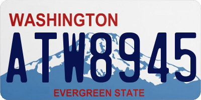 WA license plate ATW8945