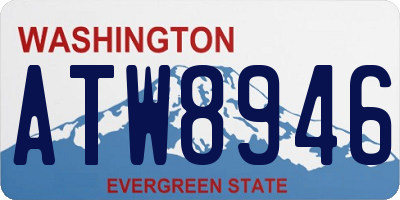 WA license plate ATW8946