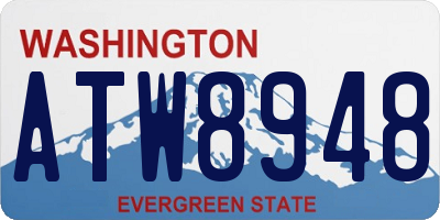 WA license plate ATW8948