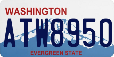WA license plate ATW8950