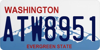 WA license plate ATW8951