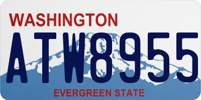 WA license plate ATW8955