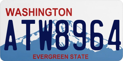 WA license plate ATW8964