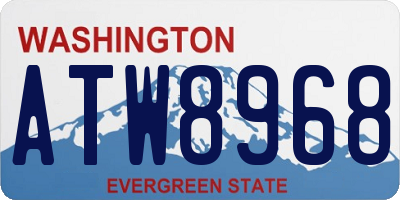 WA license plate ATW8968